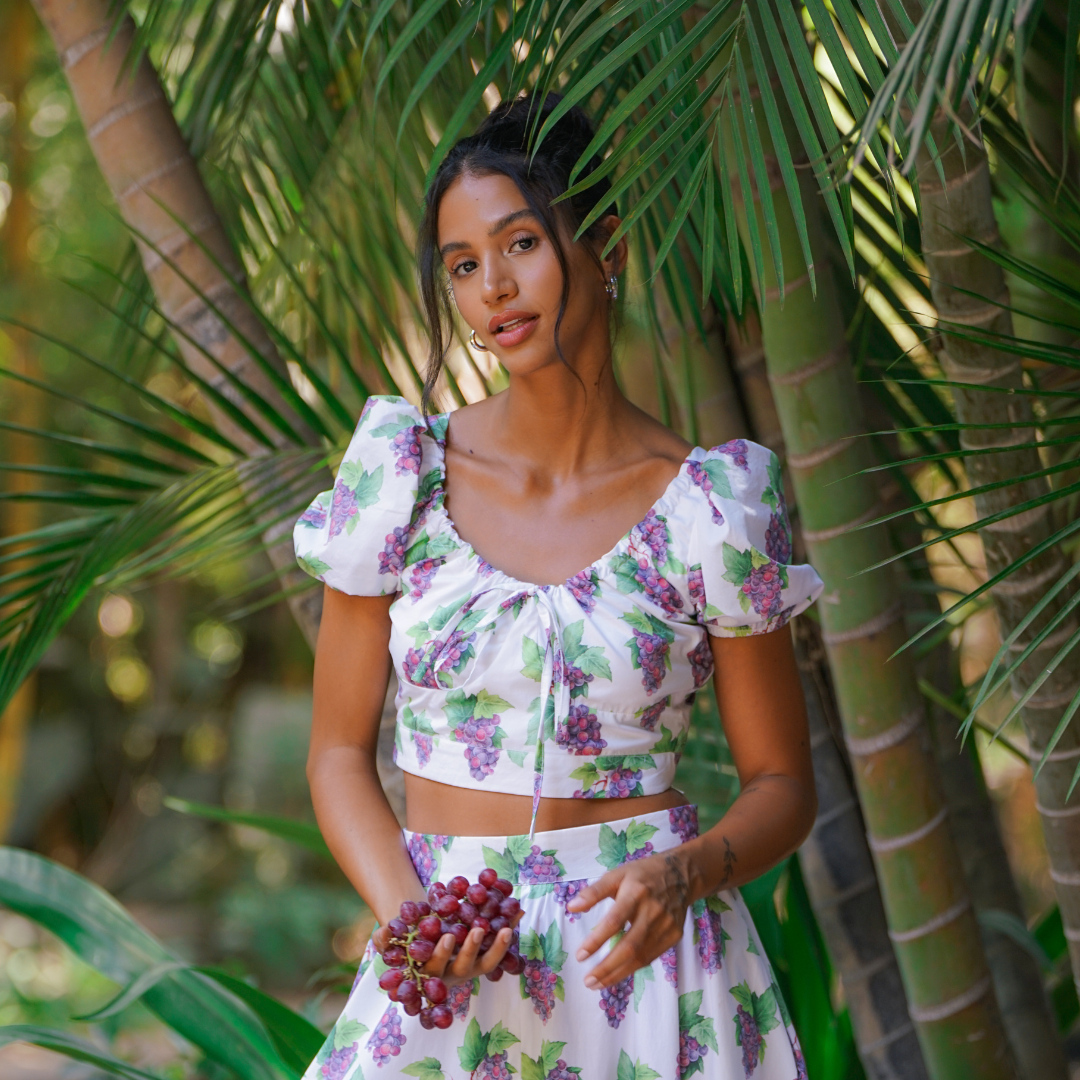 Pocahontas of The East Grapes Crop Top