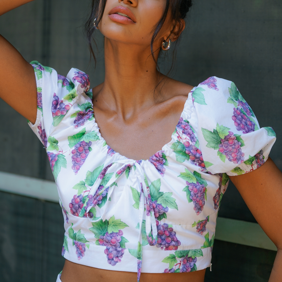 Pocahontas of The East Grapes Crop Top