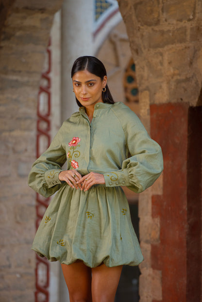 Bloom Sage Green Linen Shirt